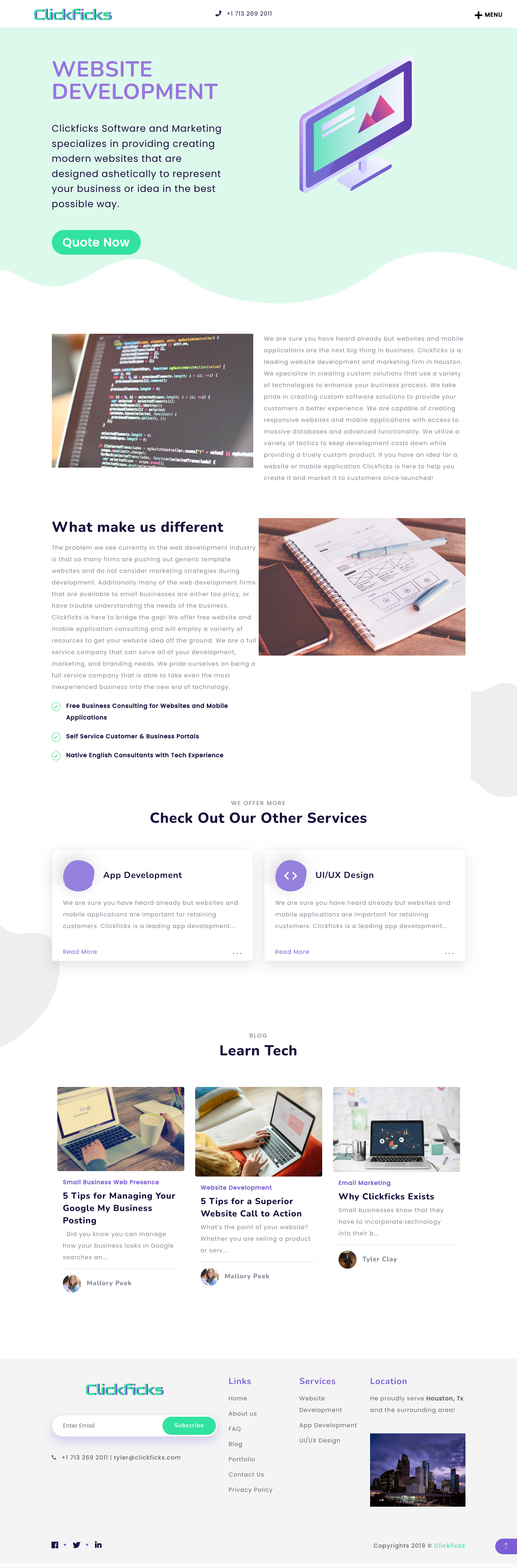 Full Page Service Web Development