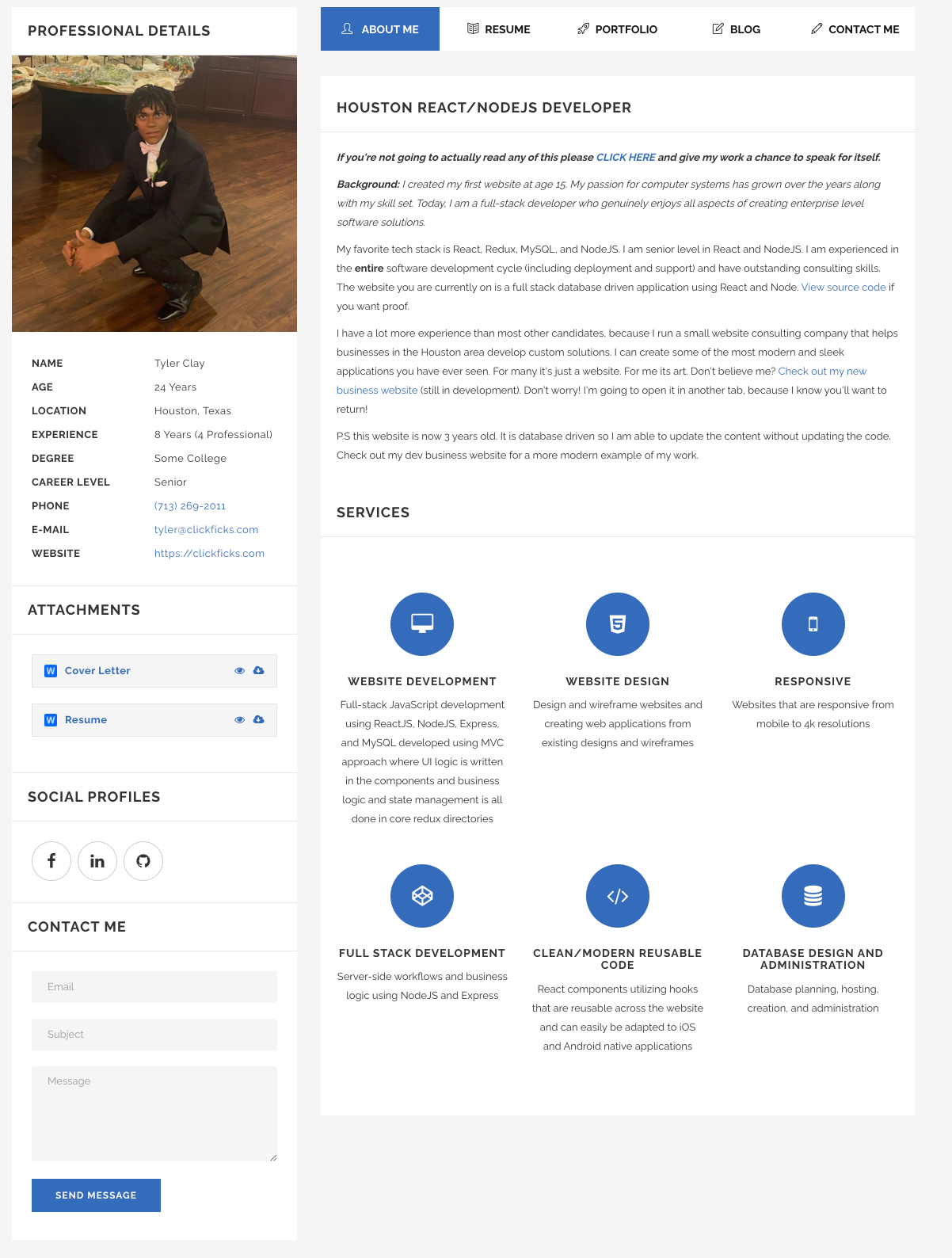 Tyler Full Home Page